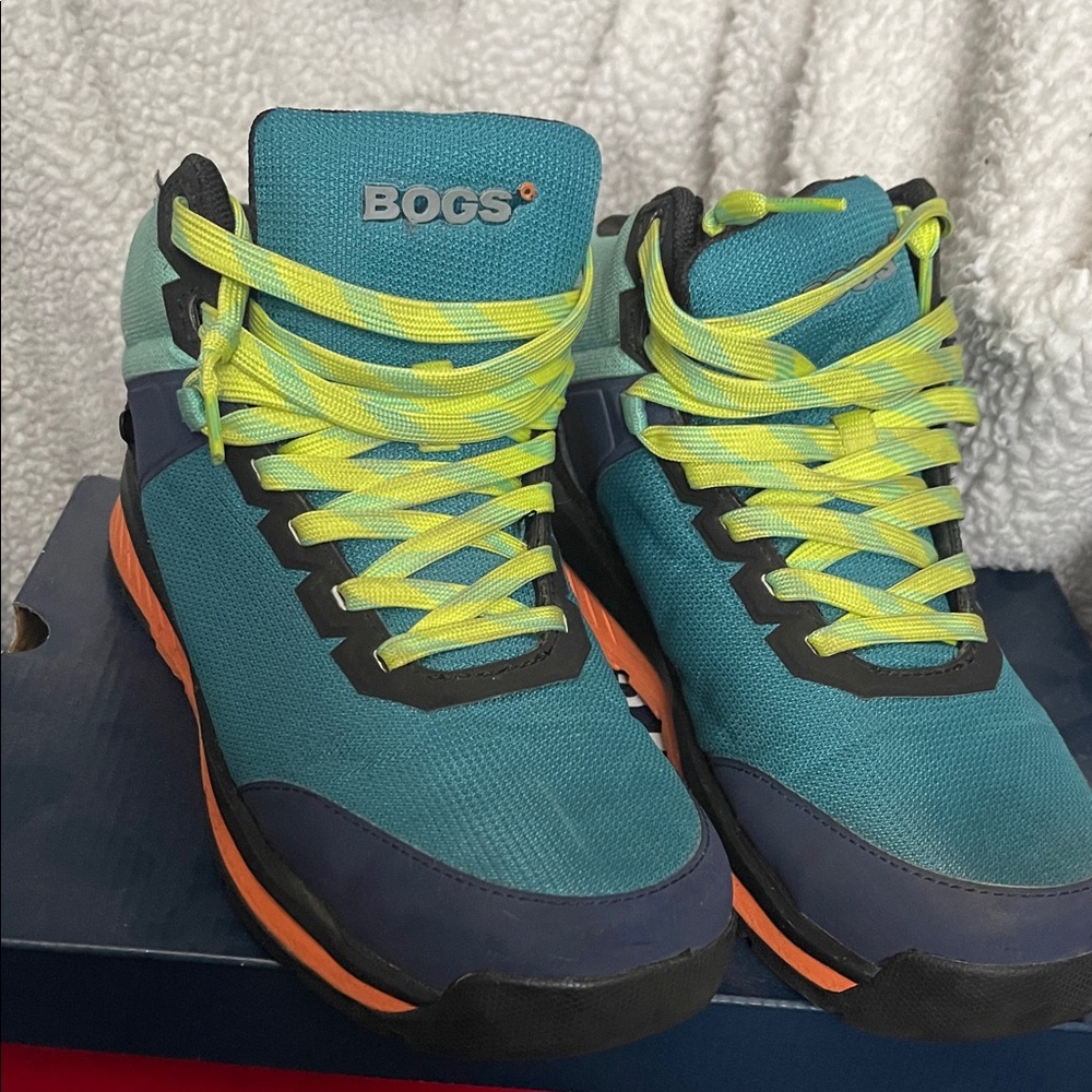 BOGS Teal and Blue Men Composite Toe sneakers